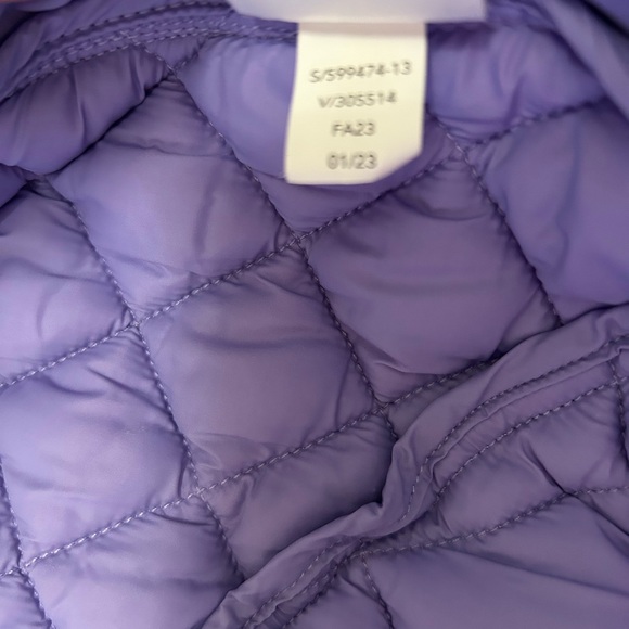 Athleta Whisper Featherless Purple/Lavender Large Quilted Puffer Jacket - Picture 5 of 10